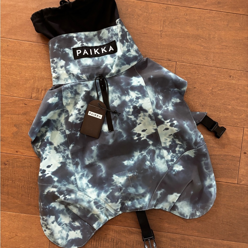 Paikka Tie-Dye Dog Raincoat in Blue